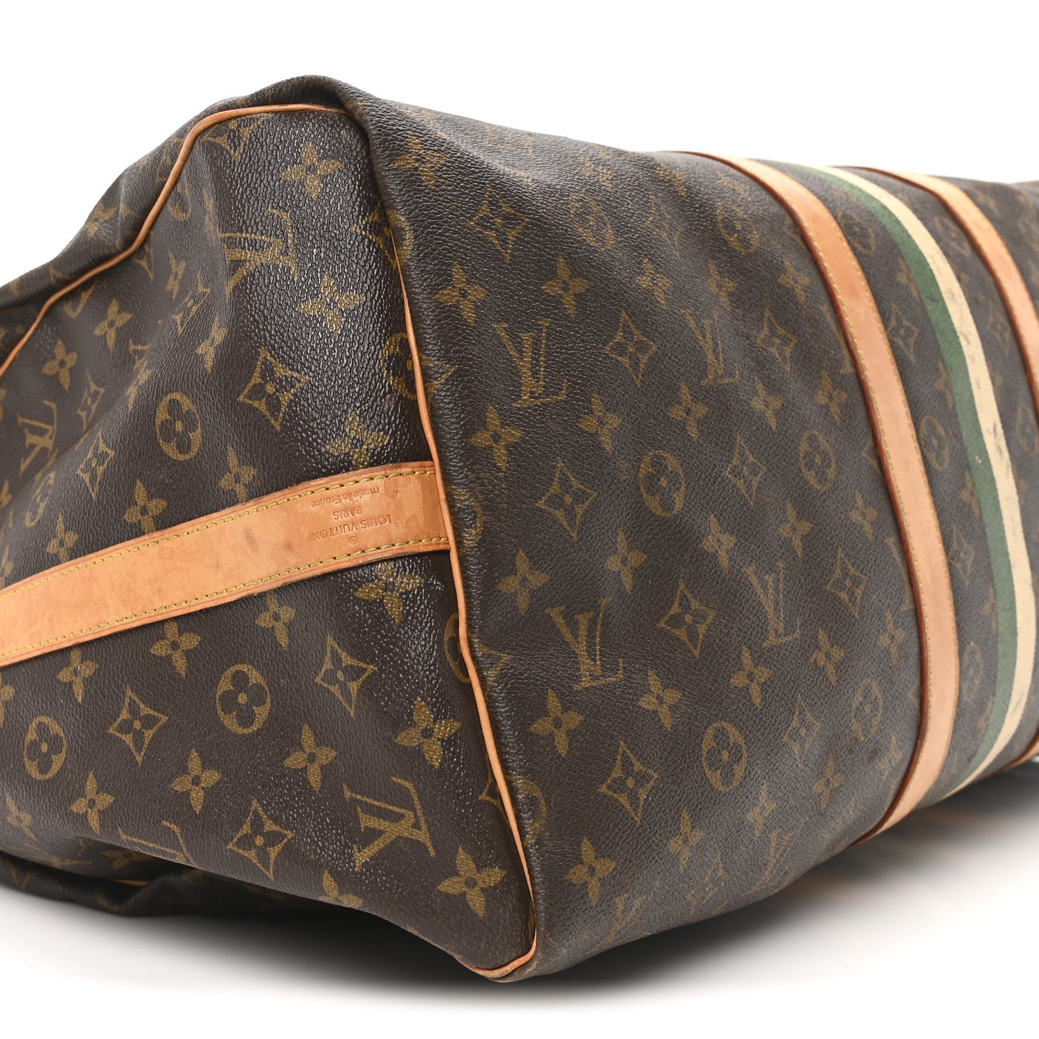 Louis Vuitton Monogram My LV Heritage Keepall Bandouliere 55 Ivory Vert Anglais 8 of 9