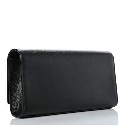 Saint Laurent Grain De Poudre Monogram Cassandre Clutch Black 3 of 7