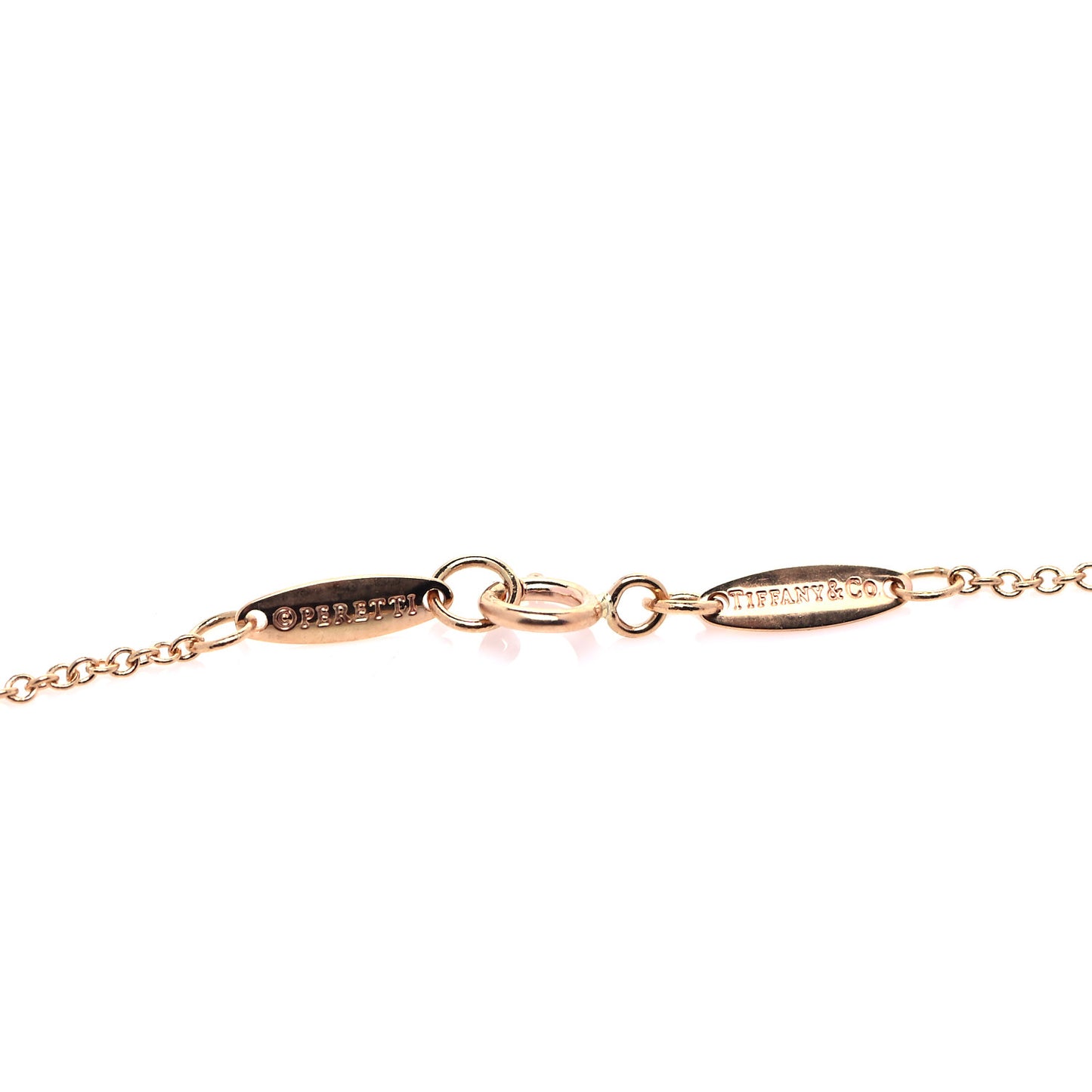 18K Rose Gold 9mm Elsa Peretti Bean Pendant Necklace