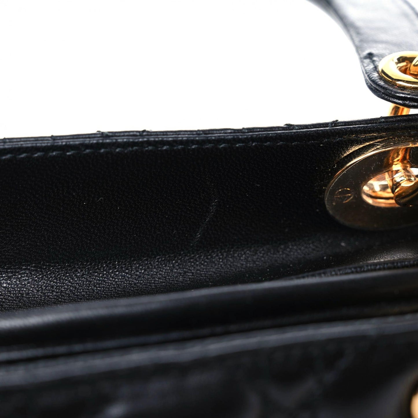 Lambskin Cannage Medium Lady Dior Black