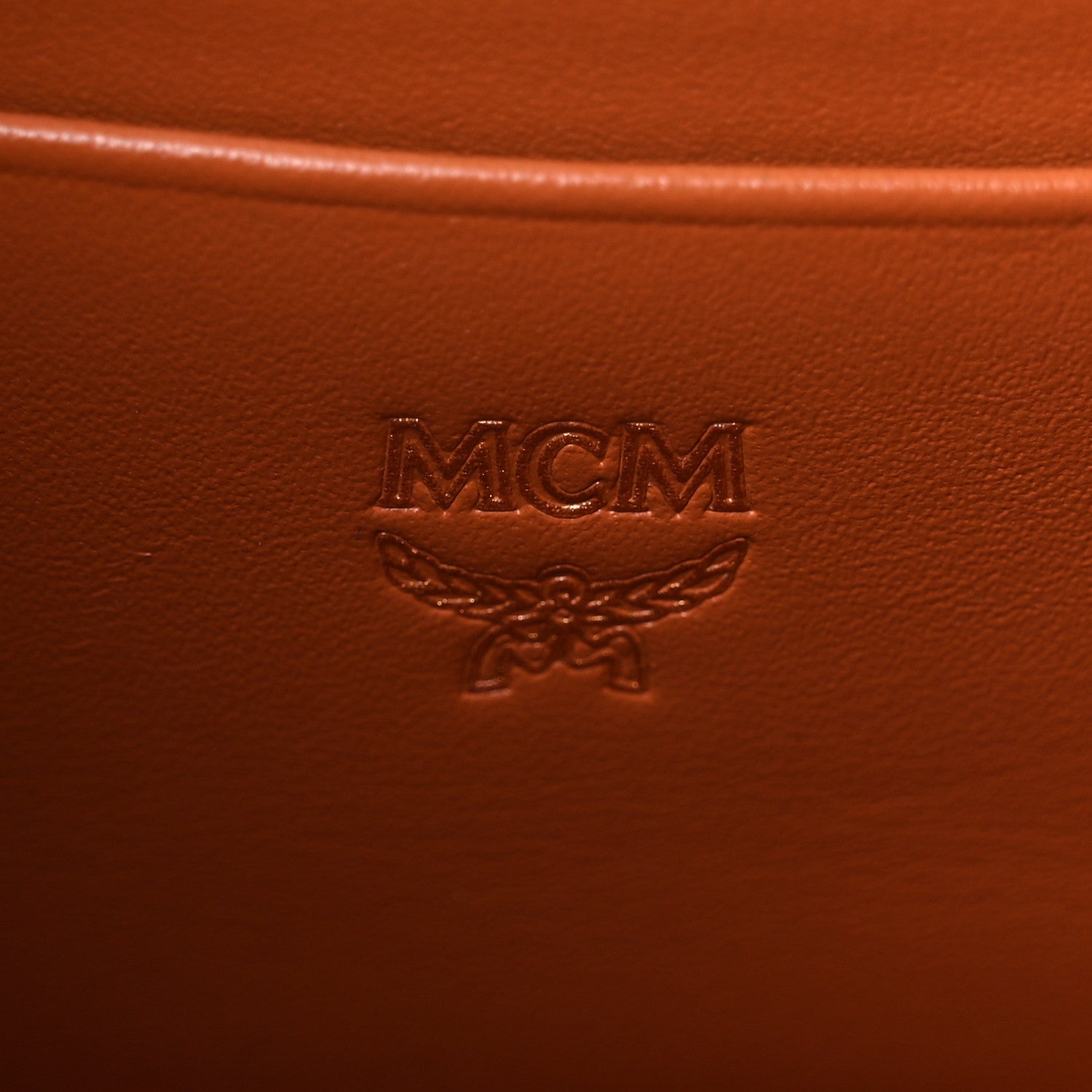 MCM Visetos Mini Patricia Saddle Bag Cognac 6 of 15