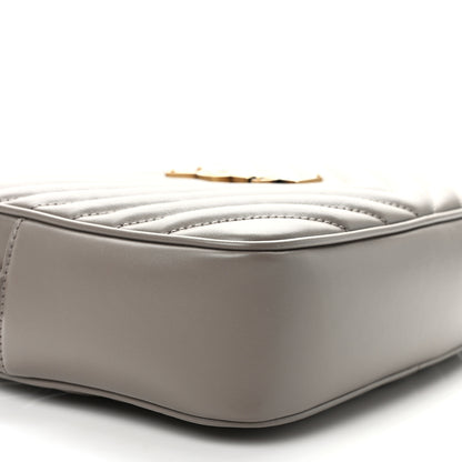 Saint Laurent Calfskin Matelasse Monogram Lou Camera Bag Greyish Brown 8 of 9