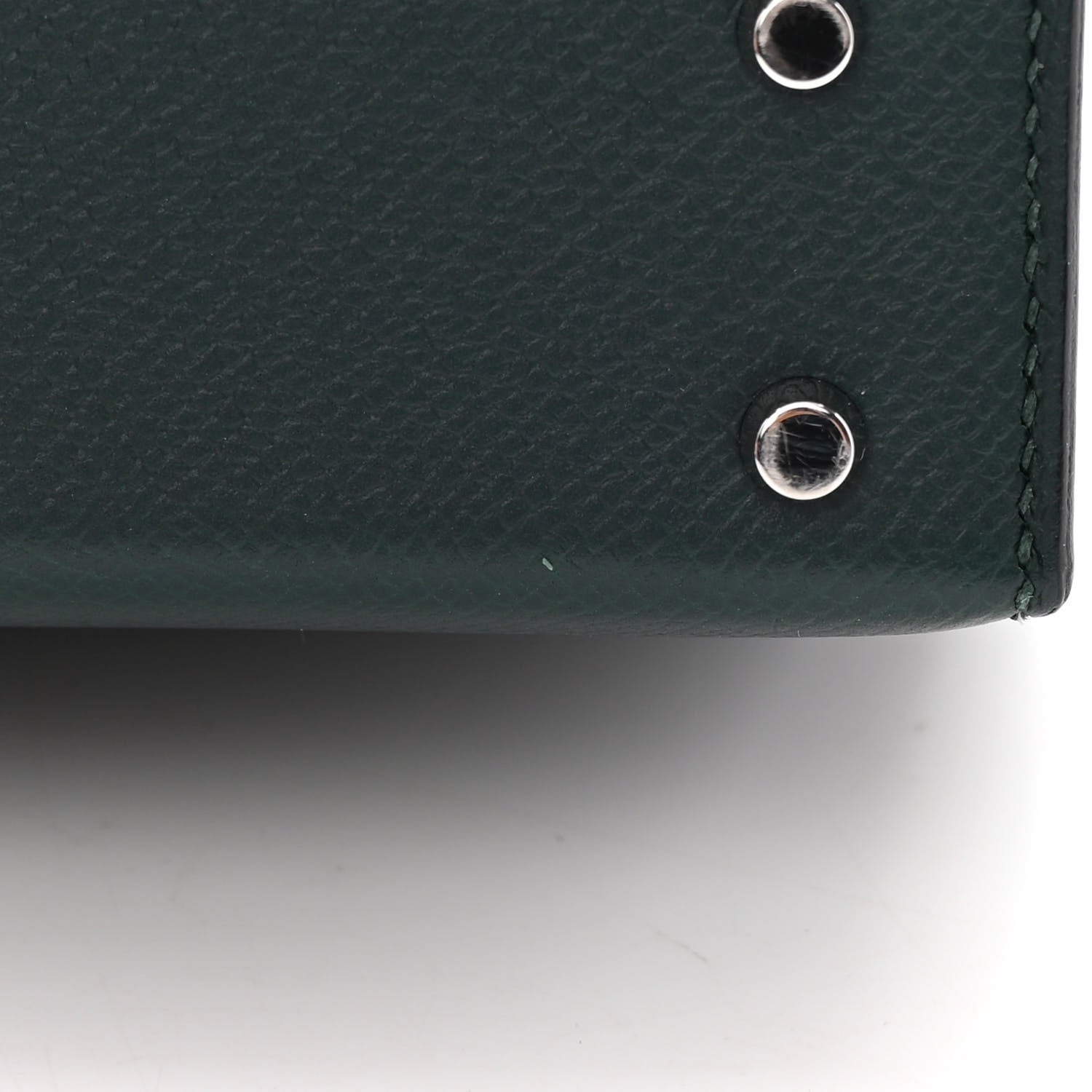 Hermes Epsom Shiny Alligator Lizard Chevre Mini Verrou Chaine Bag Vert Cypress Black 11 of 12