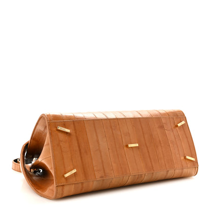 Salvatore Ferragamo Eel Medium Soft Bicolor Hug Bag Beige Testa di Moro 4 of 9