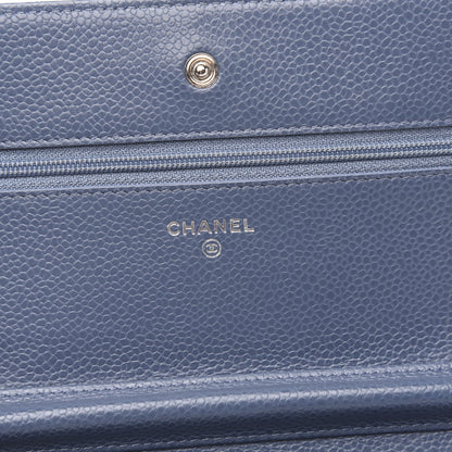 Chanel Caviar Quilted Wallet On Chain WOC Blue 6 of 11