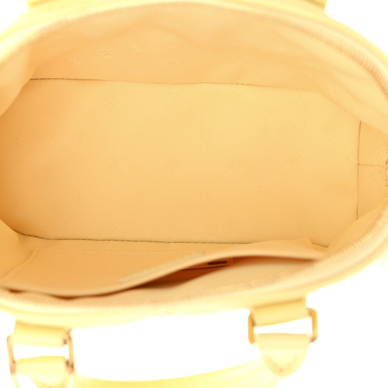 Louis Vuitton Calfskin Bubblegram Alma BB Banana 5 of 9