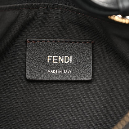 Fendi Sheepskin Vitello Grace Pony Hair Ocelot Small Fendigraphy Hobo Bag Black Multicolor 6 of 12