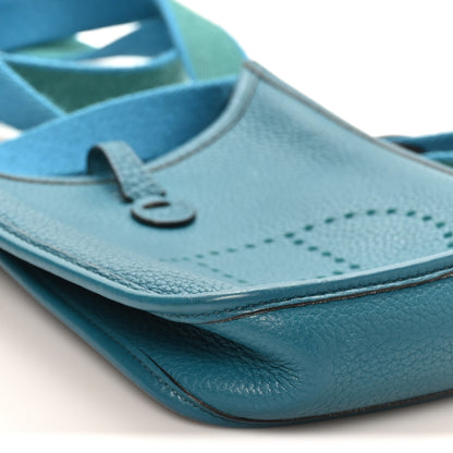 Hermes Taurillon Clemence Amazone Evelyne TPM Bleu Izmir Malachite 9 of 11