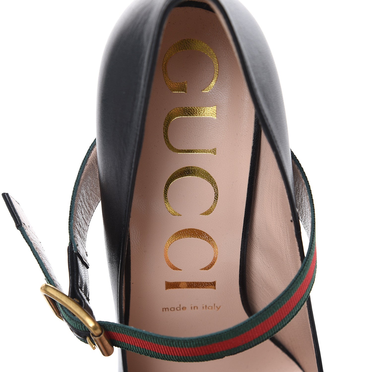 Gucci Malaga Kid Sylvie High Heel Pumps 39 Black 7 of 8