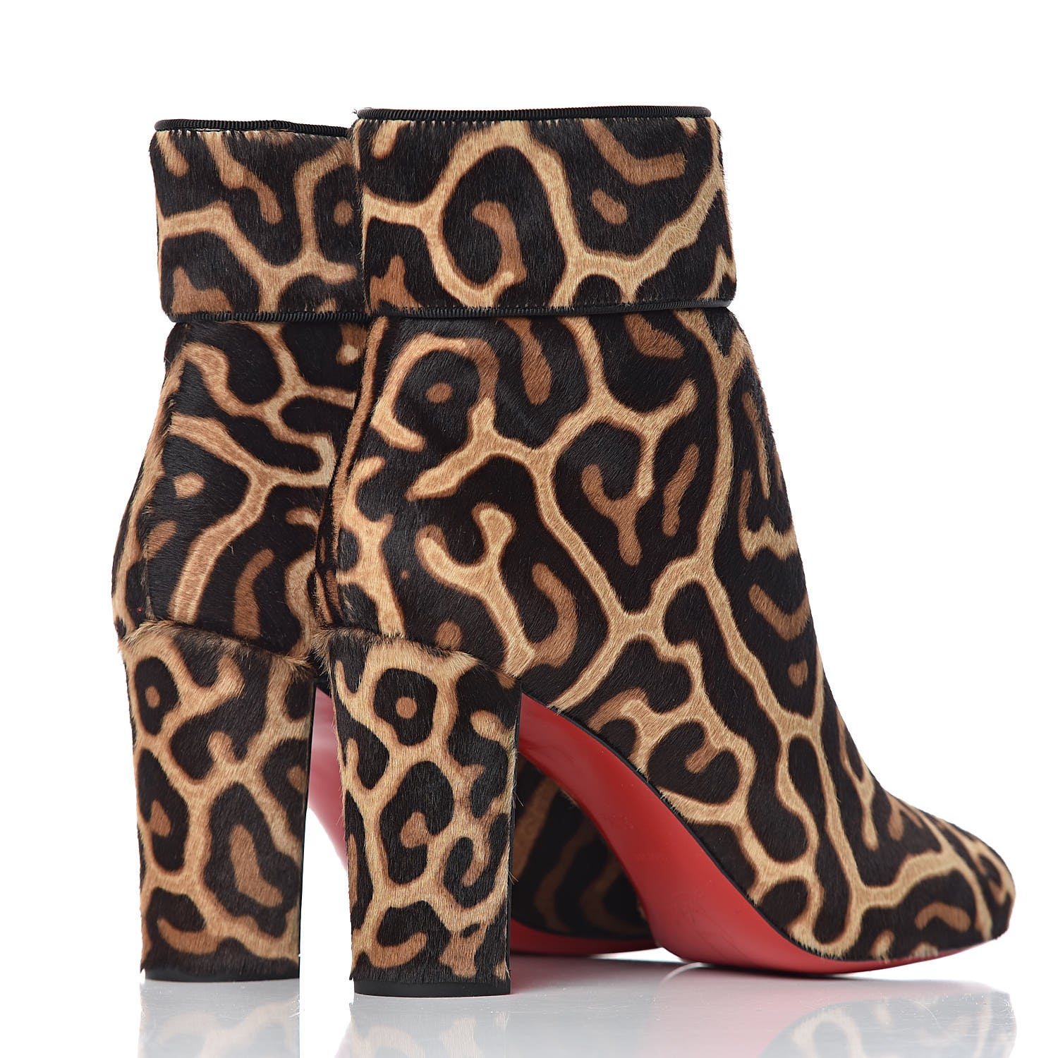 Christian Louboutin Pony Hair Moulamax 85 Booties 36.5 Brown Black 4 of 10