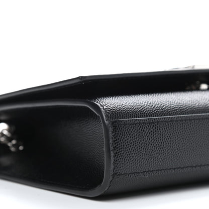 Saint Laurent Grain De Poudre Small Monogram Kate Satchel Black 6 of 7