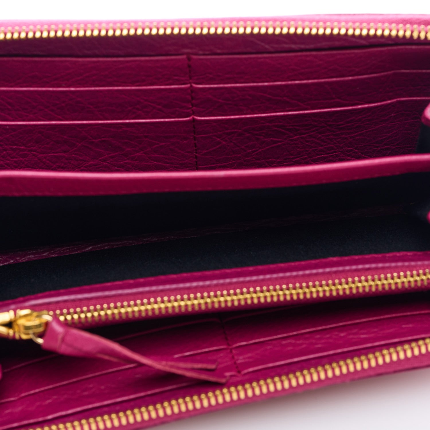 Balenciaga Agneau Classic Gold Hardware Continental Zip Around Wallet Rose Dahlia 5 of 6