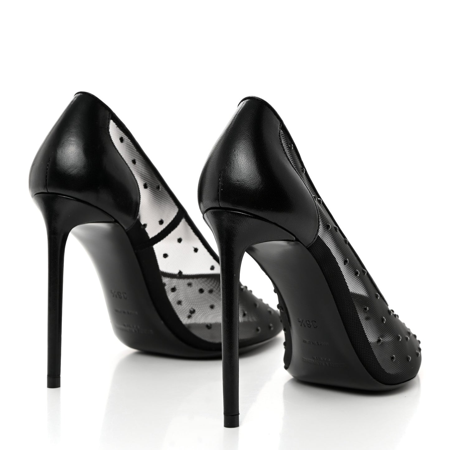 Rhinestone Mesh 105 Anja Pumps 36.5 Black