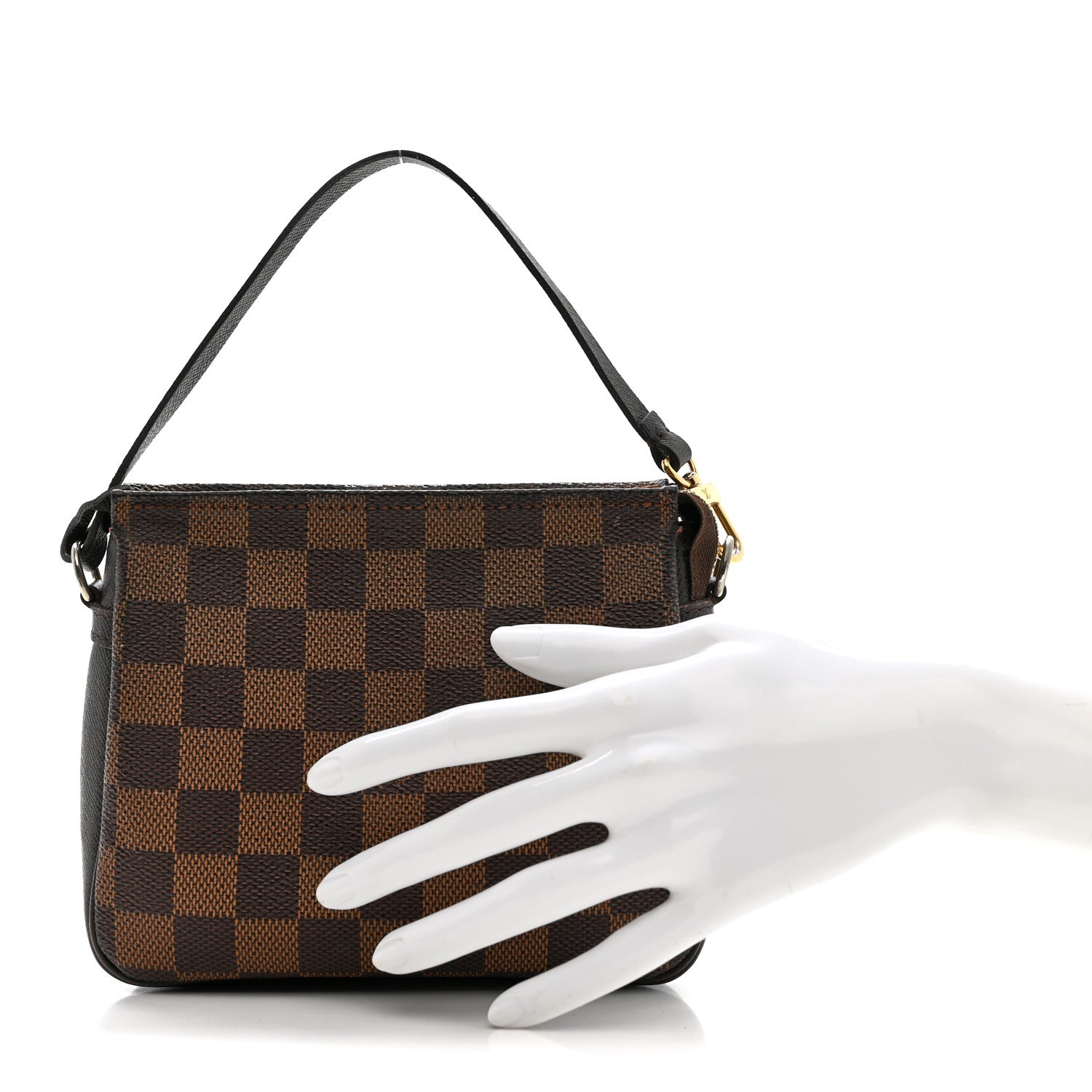 バッグ LOUIS VUITTON DAMIER EBENE TROUSSE PORCH Louis Vuitton Damier Ebene Trousse Make Up Bag Pochette 1879741