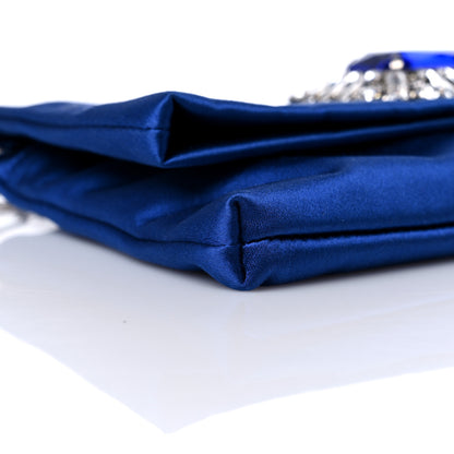 Jimmy Choo Satin Crystal Titania Clutch Blue 8 of 11