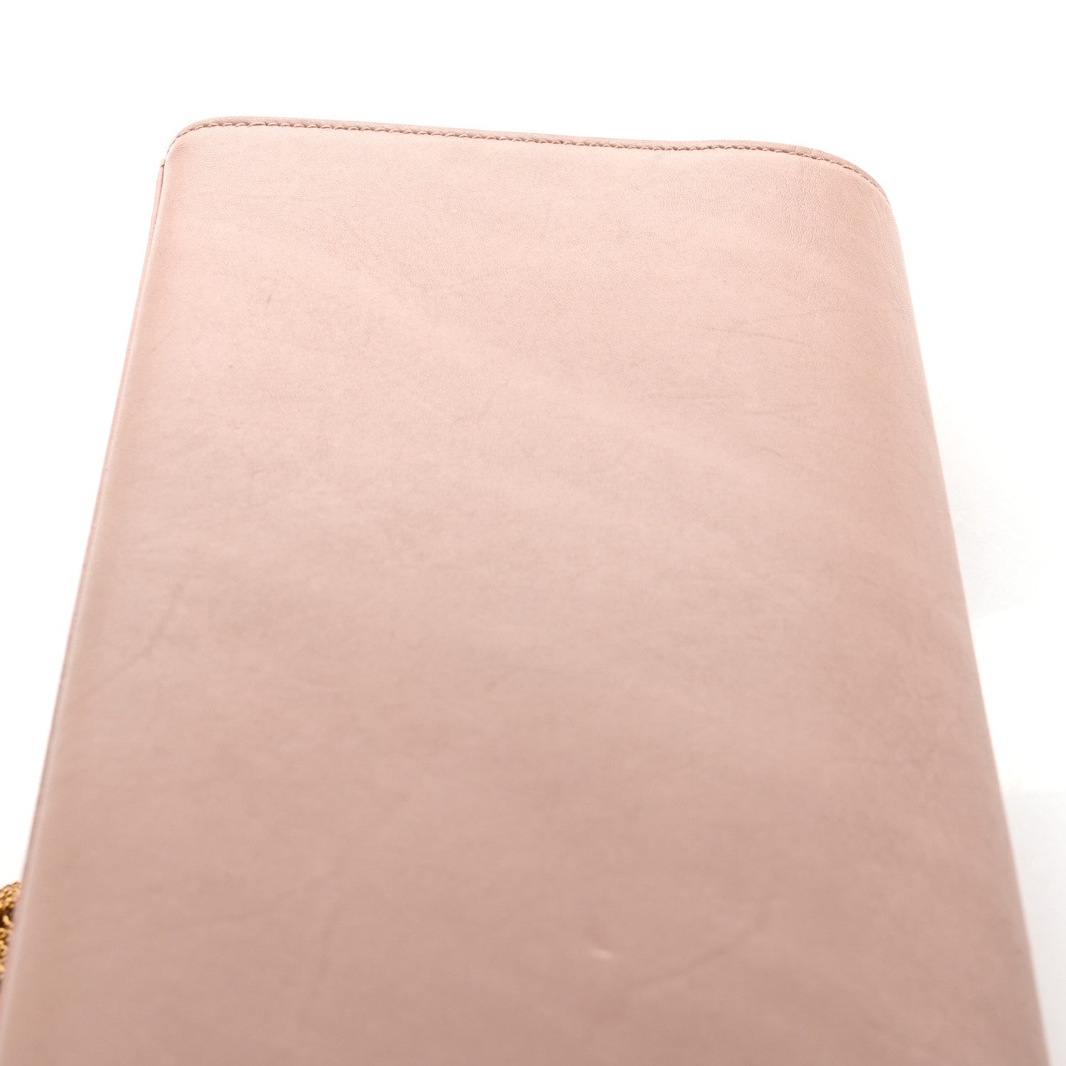 Saint Laurent Calfskin Classic Monogram Tassel Clutch Pale Blush 14 of 14