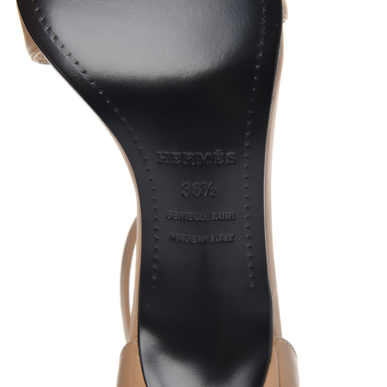 Hermes Calfskin Premiere 70 Sandals 36.5 Beige 7 of 8