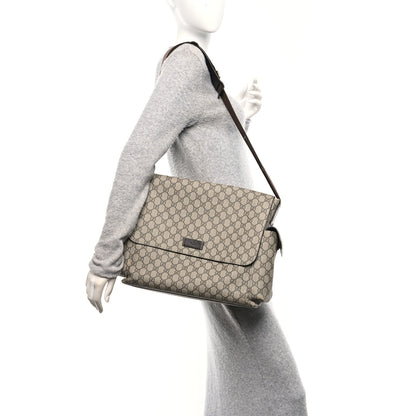 Gucci GG Plus Monogram Messenger Diaper Bag Dark Brown 2 of 10
