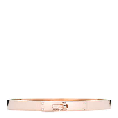 Hermes 18K Rose Gold Diamond PM Kelly Bracelet ST 1 of 5