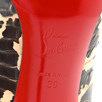 Christian Louboutin Ayers Watersnake Madame Menodo 100 Pumps 39 Black Gold 10 of 13