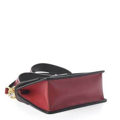 Fendi Vitello Century F is Fendi Bi-Color FF 1974 Embossed Kan I Shoulder Bag Fragola Maya Black 5 of 12