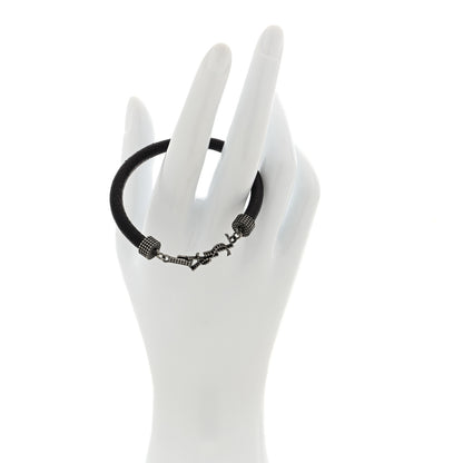 Saint Laurent Crinkled Calfskin Opyum Bracelet Black 2 of 4
