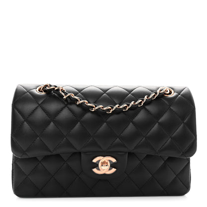 Chanel Lambskin Quilted Small Double Flap Black 1 of 10