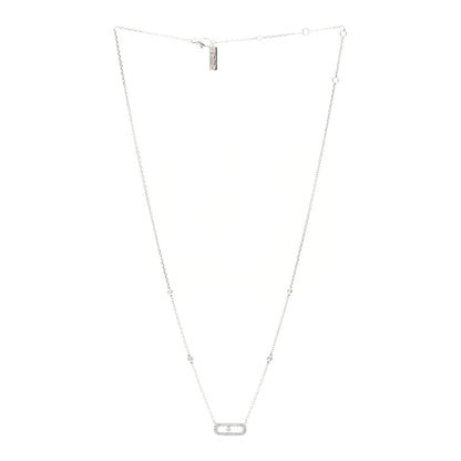 Messika 18K White Gold Diamond Move Uno Pave Necklace 3 of 4