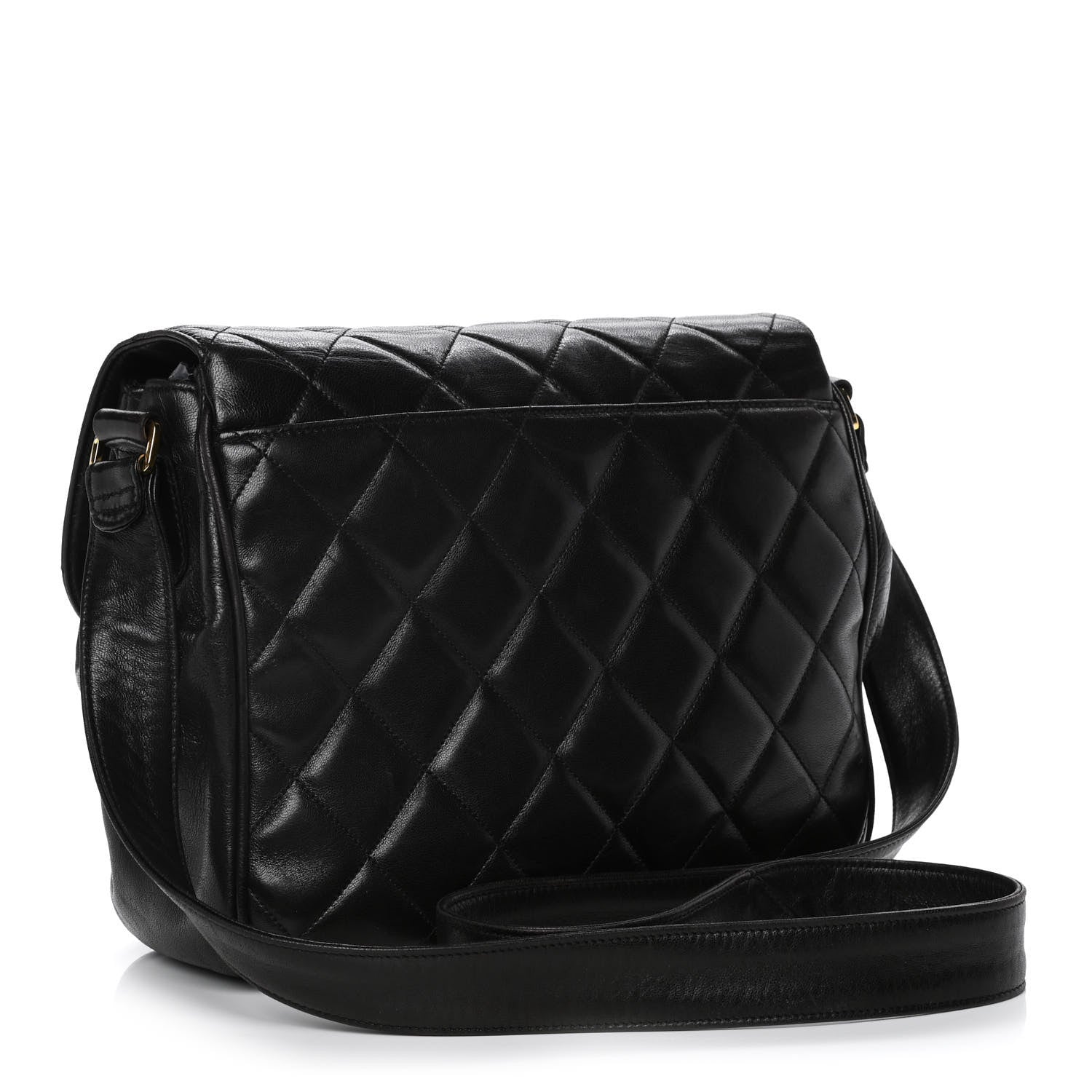Chanel Lambskin Quilted CC Flap Shoulder Bag Black 2 of 10