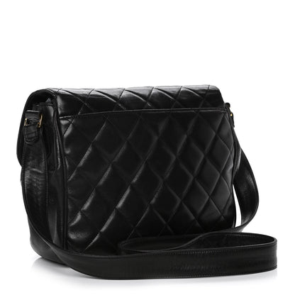 Chanel Lambskin Quilted CC Flap Shoulder Bag Black 2 of 10
