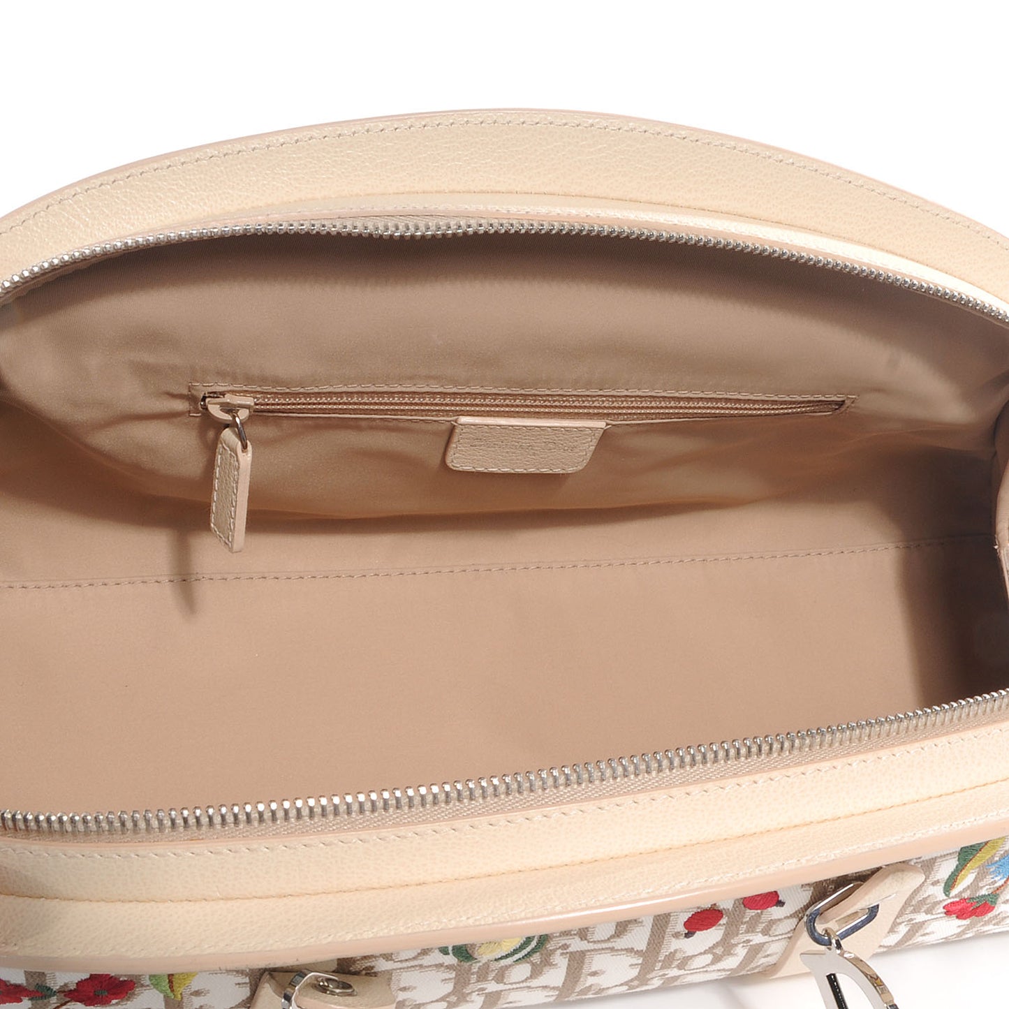 Monogram Vintage Flowers Frame Satchel
