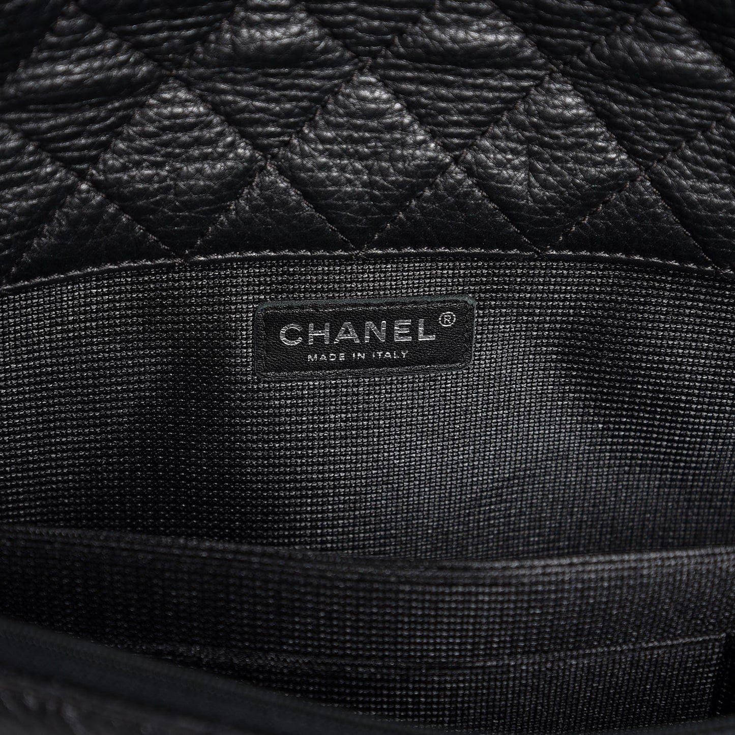 Calfskin Quilted XXL Travel Flap Bag Black