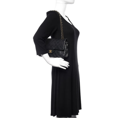 Chanel Lambskin Quilted Medium Double Flap Black 2 of 26