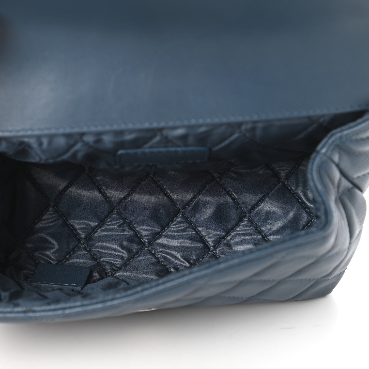 Chanel Lambskin Quilted Flap Cosmetic Case Blue 5 of 11