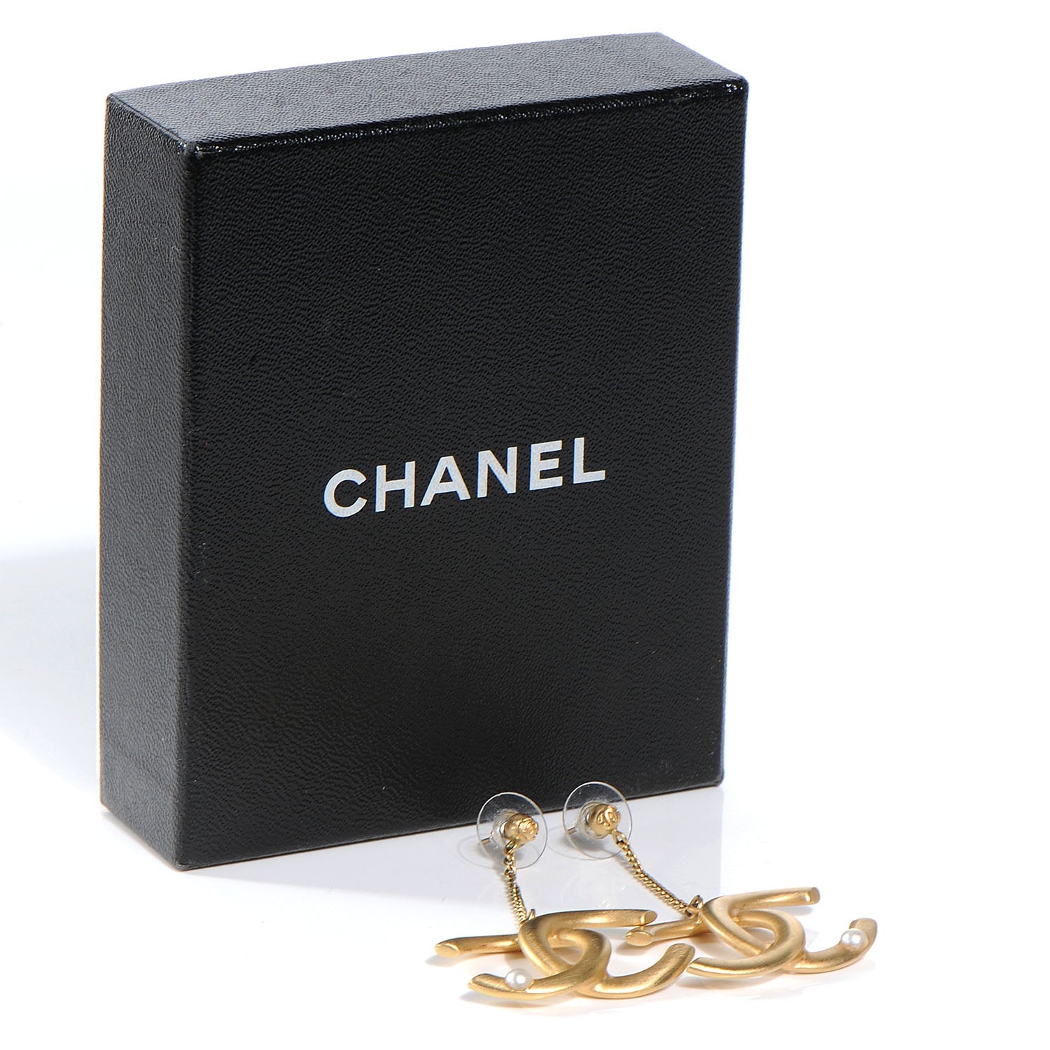 Chanel CC Drop Earrings Gold 5 of 5
