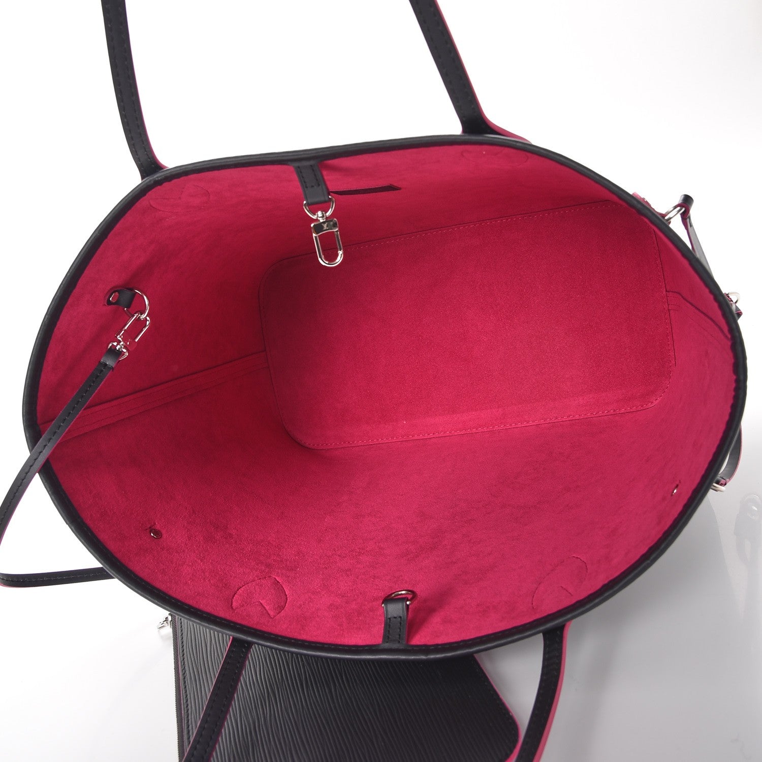 Louis Vuitton Epi Neverfull MM Black Hot Pink 6 of 12