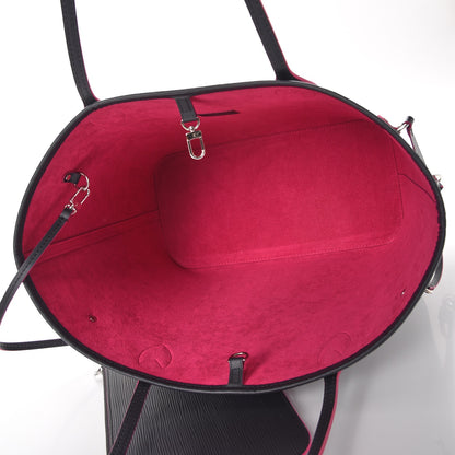 Louis Vuitton Epi Neverfull MM Black Hot Pink 6 of 12