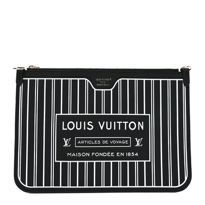 Louis Vuitton Calfskin Neverfull Inside Out MM Pochette Black 1 of 6