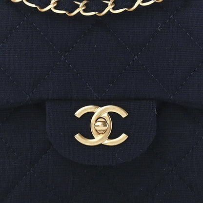 Chanel Jersey Quilted XL Jumbo Flap Navy 8 of 11