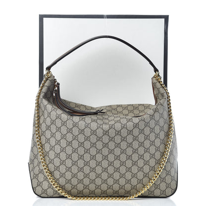 Gucci GG Supreme Monogram Large Linea A Hobo Light Brown 11 of 11