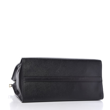 Prada Saffiano City Calfskin Medium Esplanade Tote Black 4 of 9