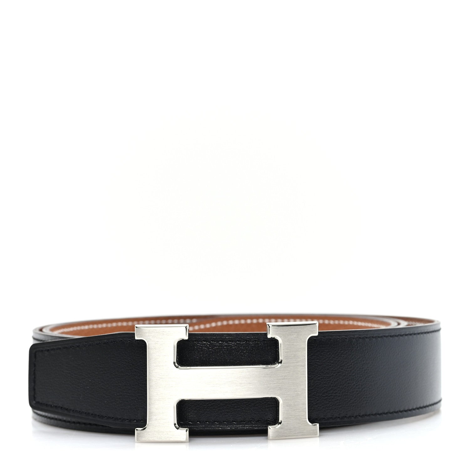 Hermes Box Togo 32mm H Belt 105 42 Black Gold 1 of 4
