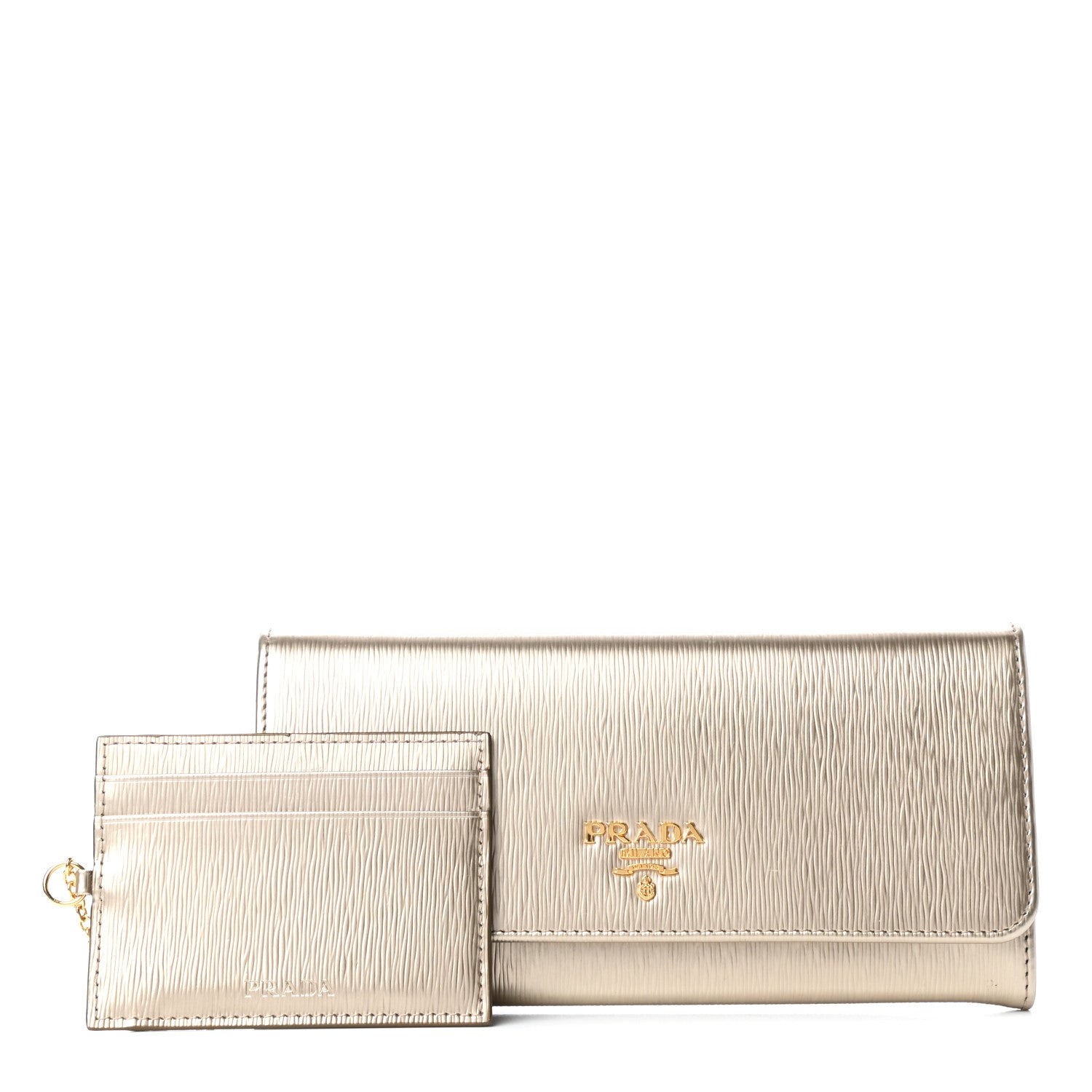Prada Vitello Move Continental Flap Travel Wallet Pirite 1 of 9