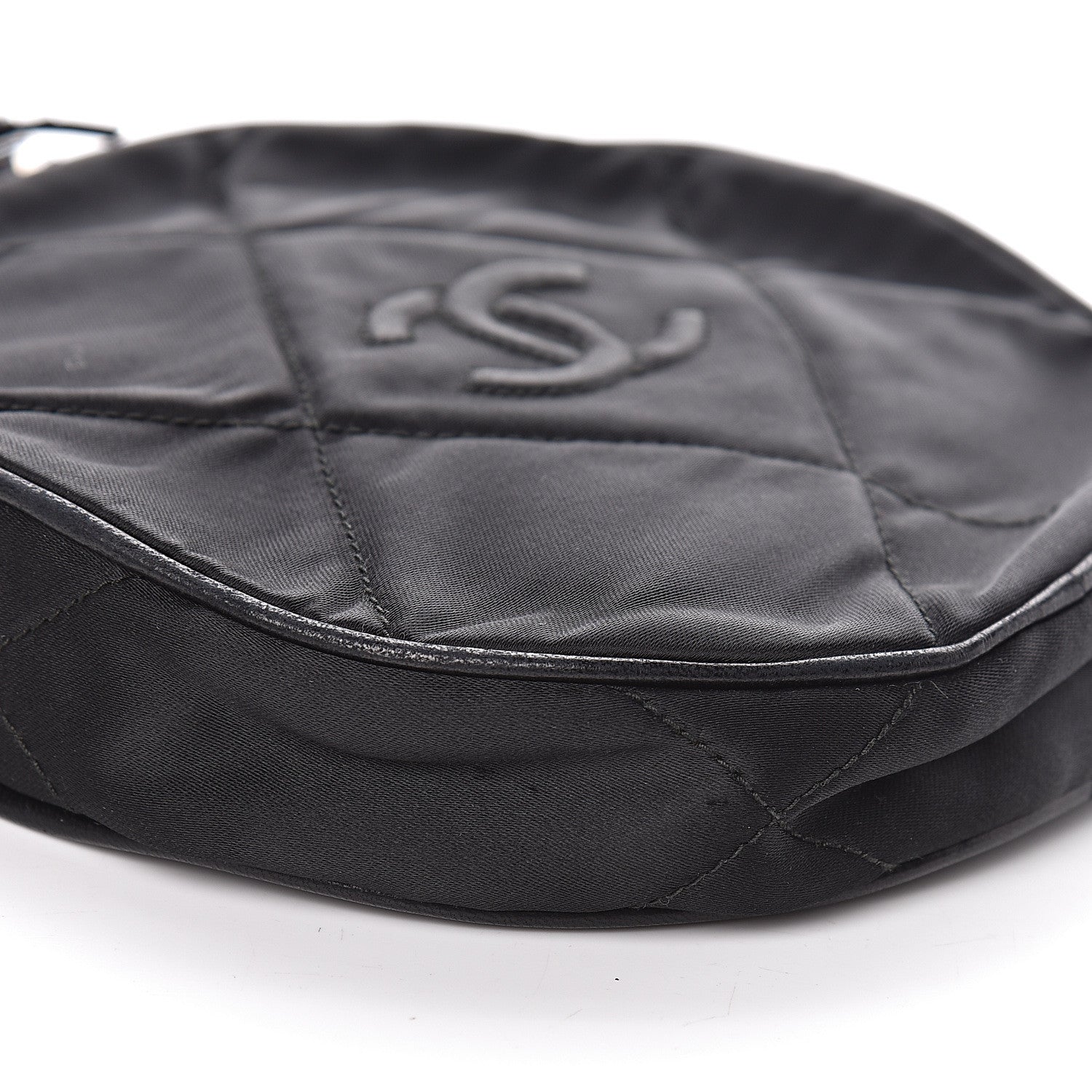 Chanel Satin CC Tassel Crossbody Bag Black 9 of 11