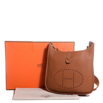 Hermes Taurillon Clemence Evelyne III PM Gold 7 of 15