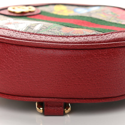 Gucci GG Supreme Monogram Web Flora Mini Ophidia Round Backpack Red 8 of 9