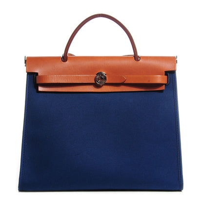 Hermes Toile Herbag Zip 31 PM Bleu de Malte 1 of 13