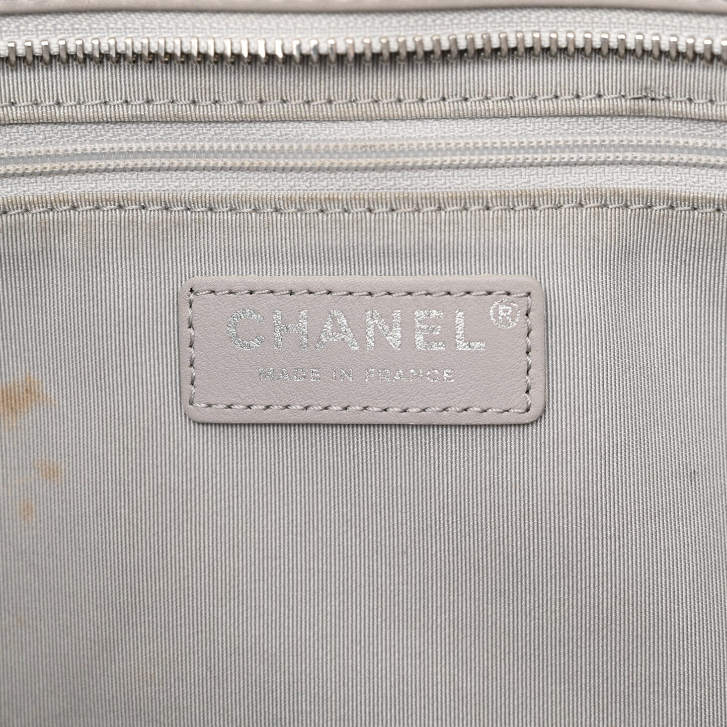 Calfskin Quilted Ultra Pocket Shopping Tote Grey