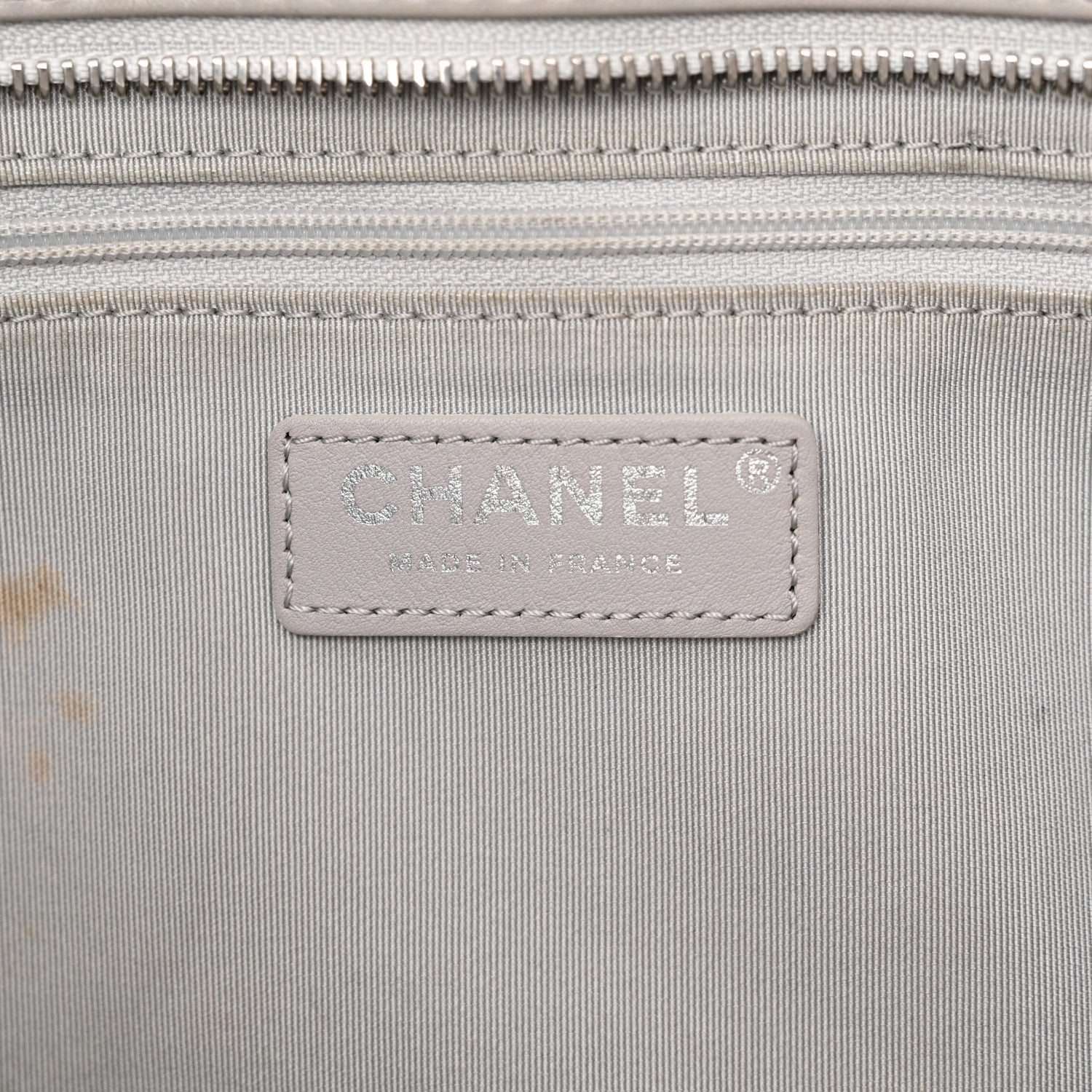 Chanel Calfskin Quilted Ultra Pocket Shopping Tote Grey 6 of 16