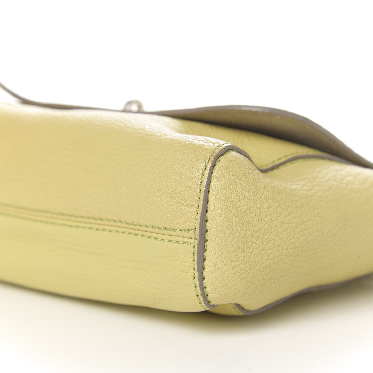 Glossy Goatskin Small Lily Flap Pistachio